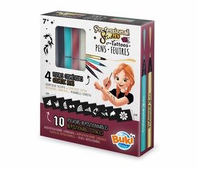 Parent-approved learning Little hands Buki France Tattoos Pens - Gold