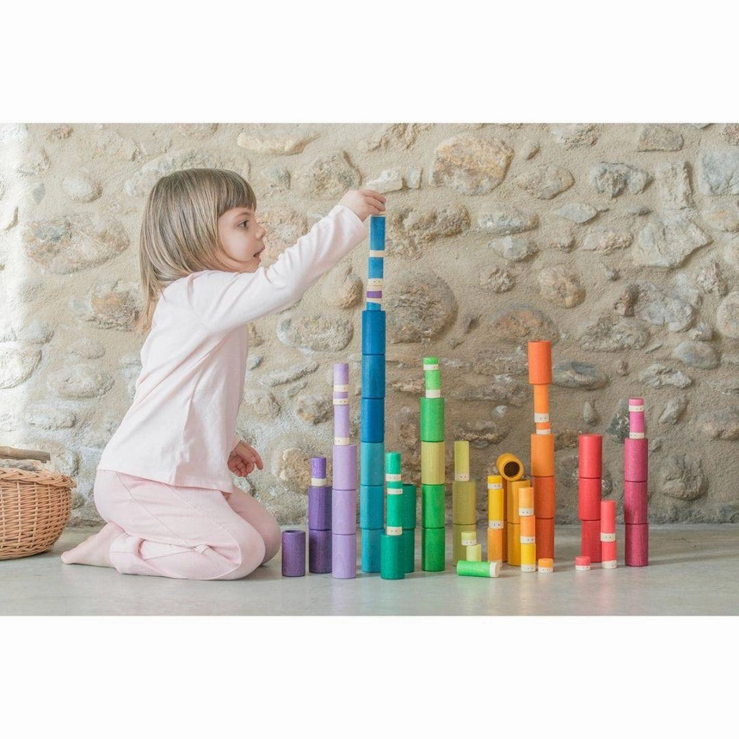 Engaging young minds Young minds at work Lola 72-Piece Wooden Building Set