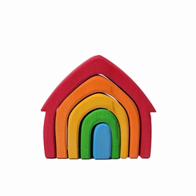 Sensory fun for little hands Wooden Rainbow Nesting House
