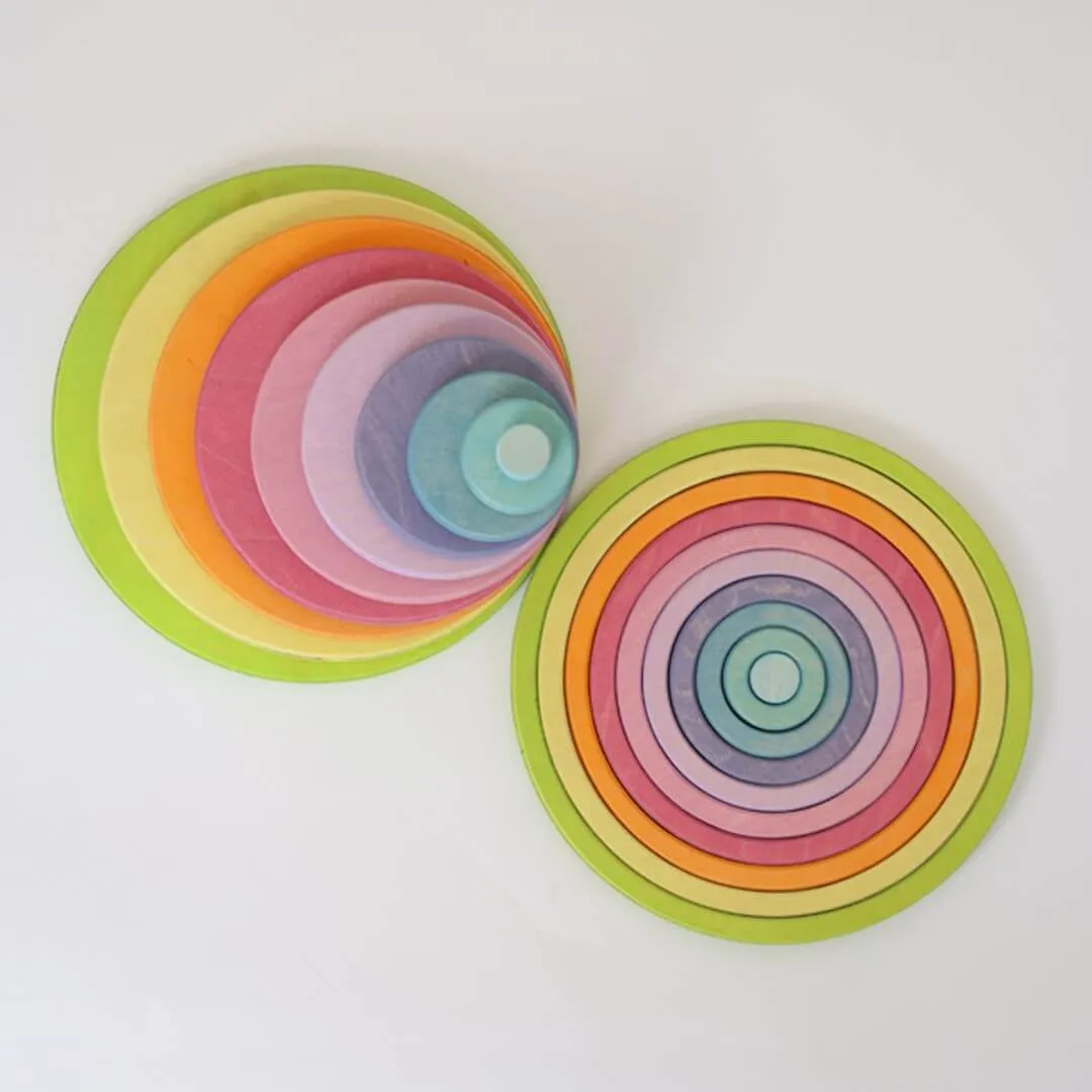 Rainbow Circles And Rings Set Little builders Little hands