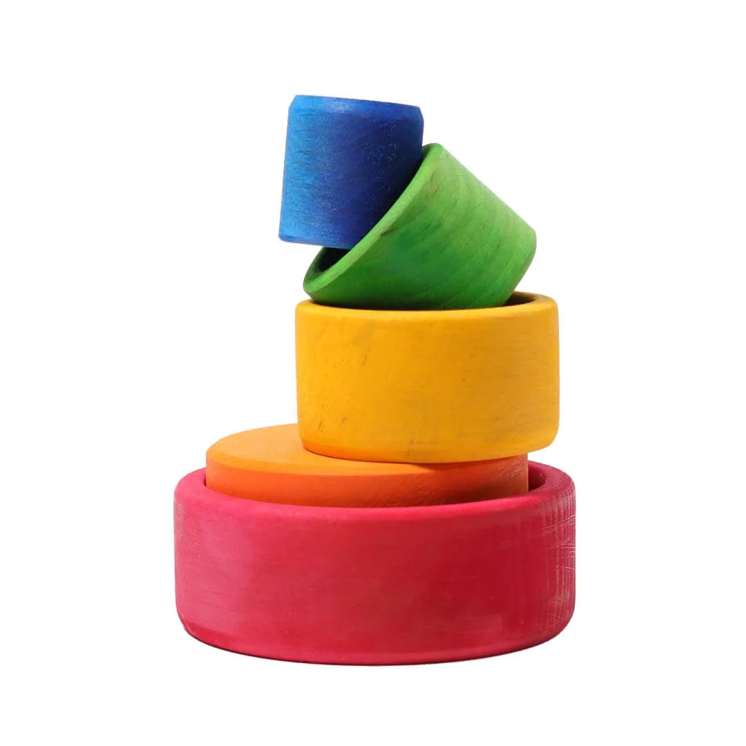 Fun that fuels growth Playroom learning Rainbow Nesting Bowls