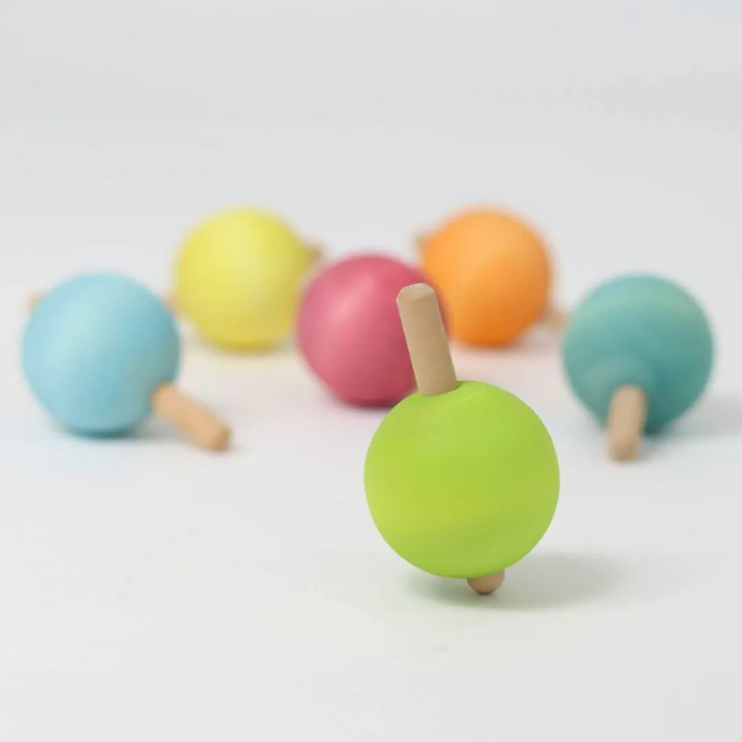 Smart little ones Rainbow Spinning Tops - Set Of 6
