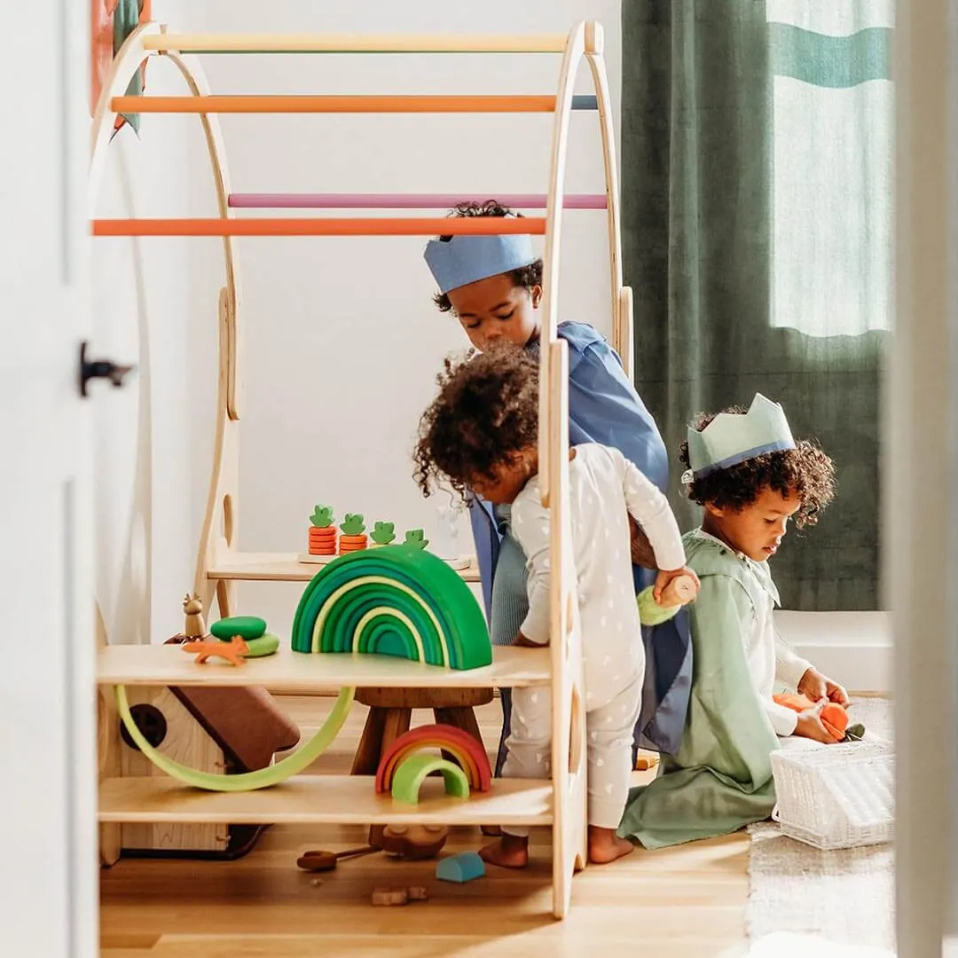 Rainbow Waldorf Playstand Exploration gear Early learning