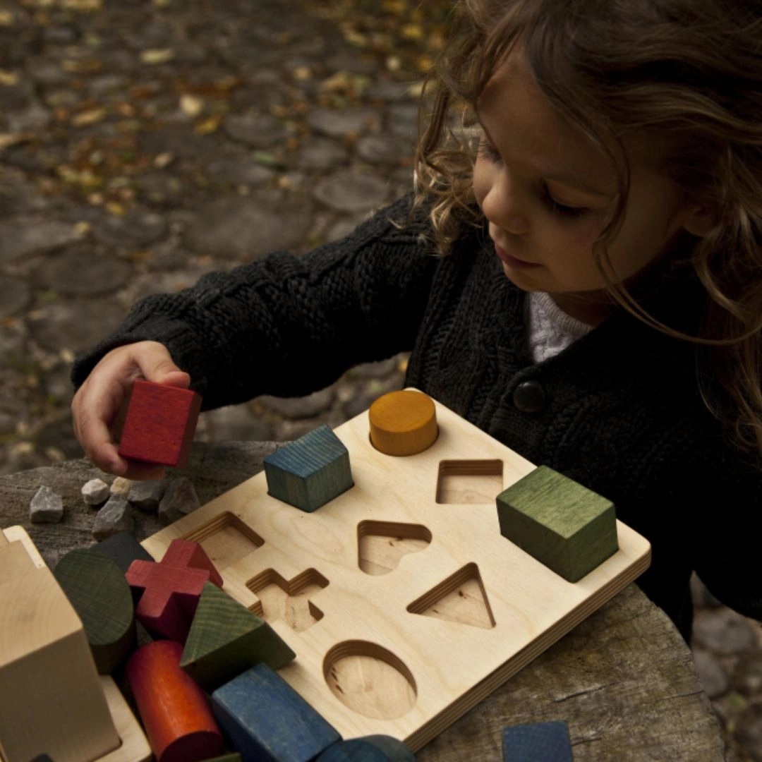 Learning fun Rainbow Shapes Wooden Puzzle