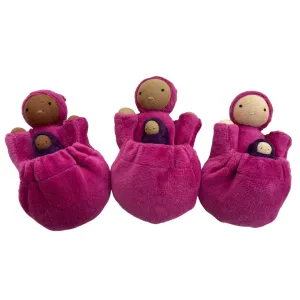 Play & learn Raspberry Pink Pocket Mama Waldorf Doll
