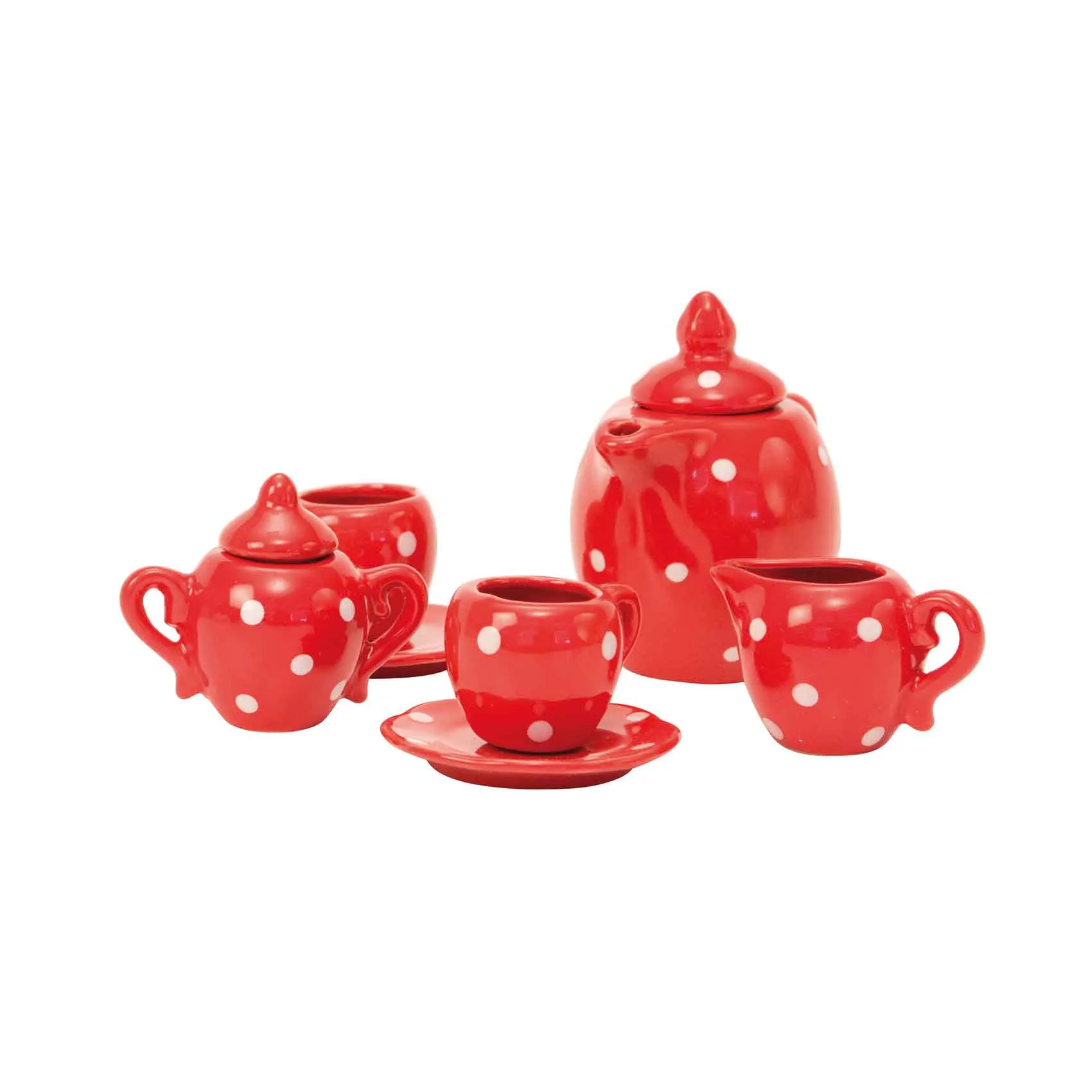 Red Ceramic Tea Set - La Grande Famille Smart & fun