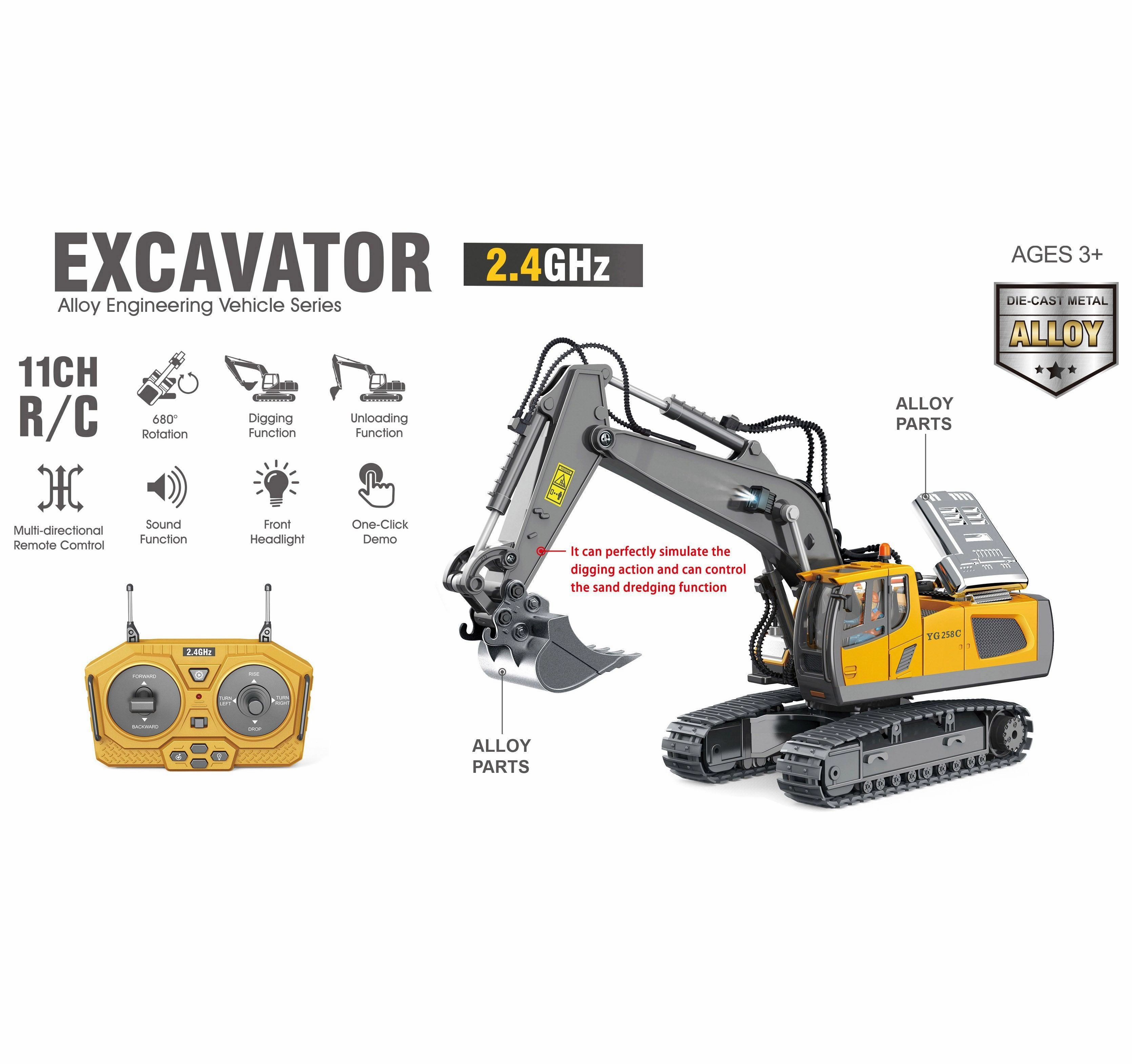 Educational fun Remote Control Hydraulic Excavator