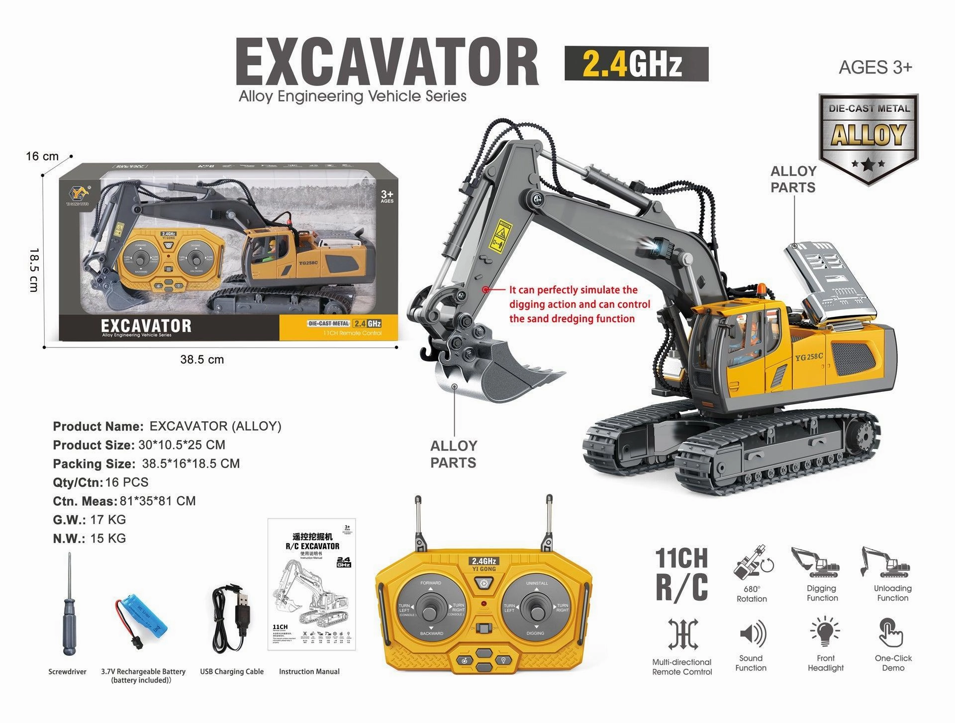 Remote Control Hydraulic Excavator Fun for curious minds Mindful play