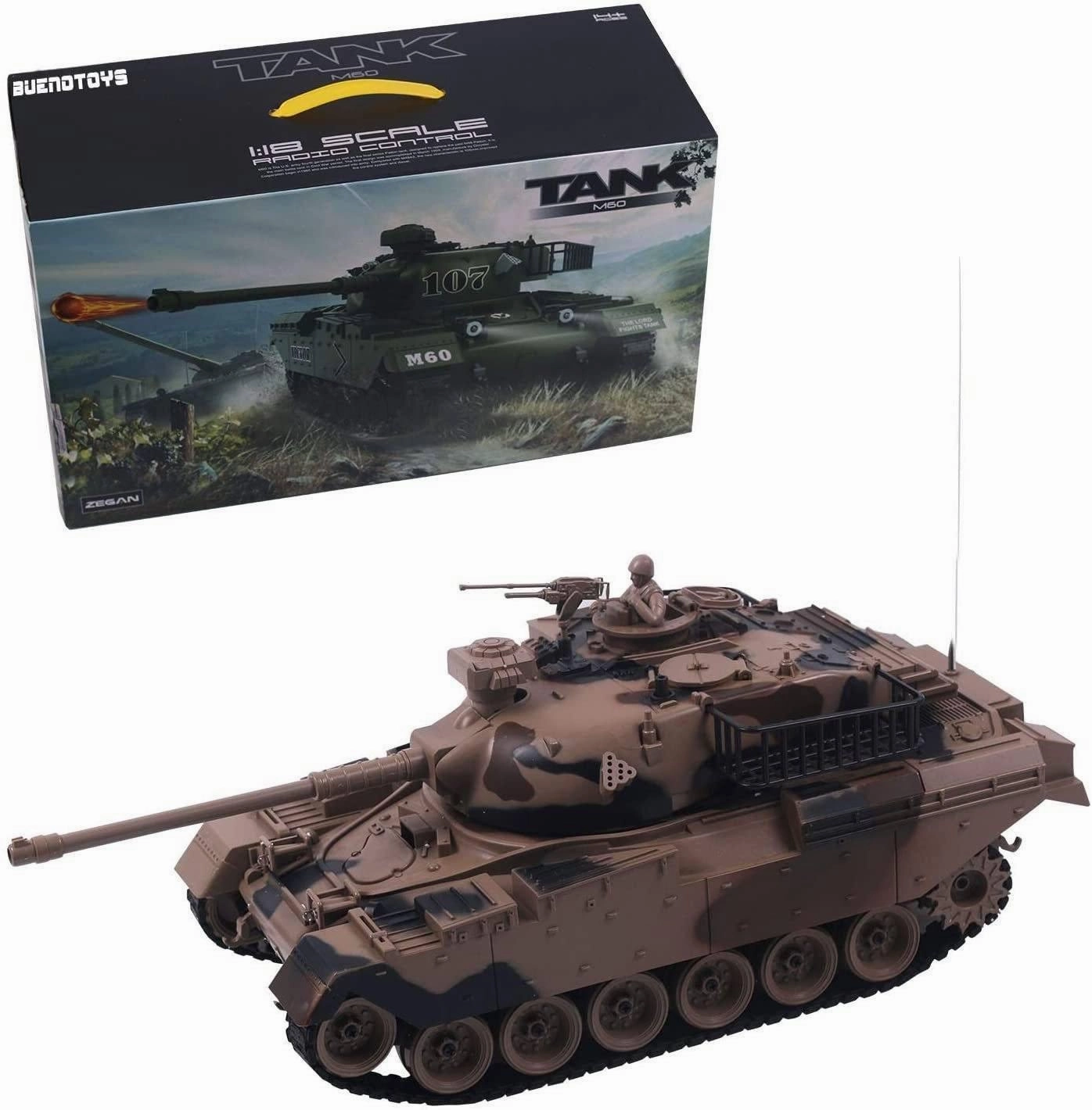 Creative time for curious minds Exploration gear Remote Control Military Tank 1:18 Scale Replica For Shooting Bb Bullets