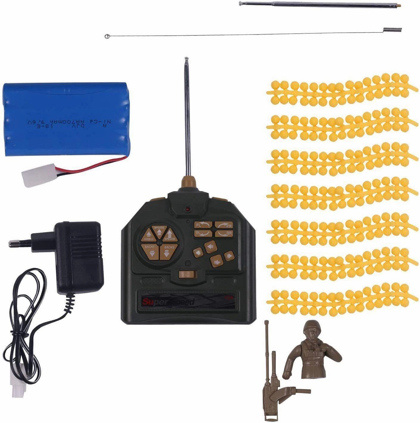 Remote Control Military Tank 1:18 Scale Replica For Shooting Bb Bullets Tools for tiny thinkers Child development