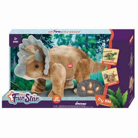Remote Controlled Interactive Rc Plush Dinosaur Triceratops Young learners