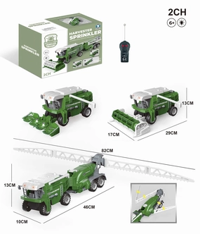 Designed for development Remote Controlled Rc 2-Channel Harvester With Trailer Sprinkler