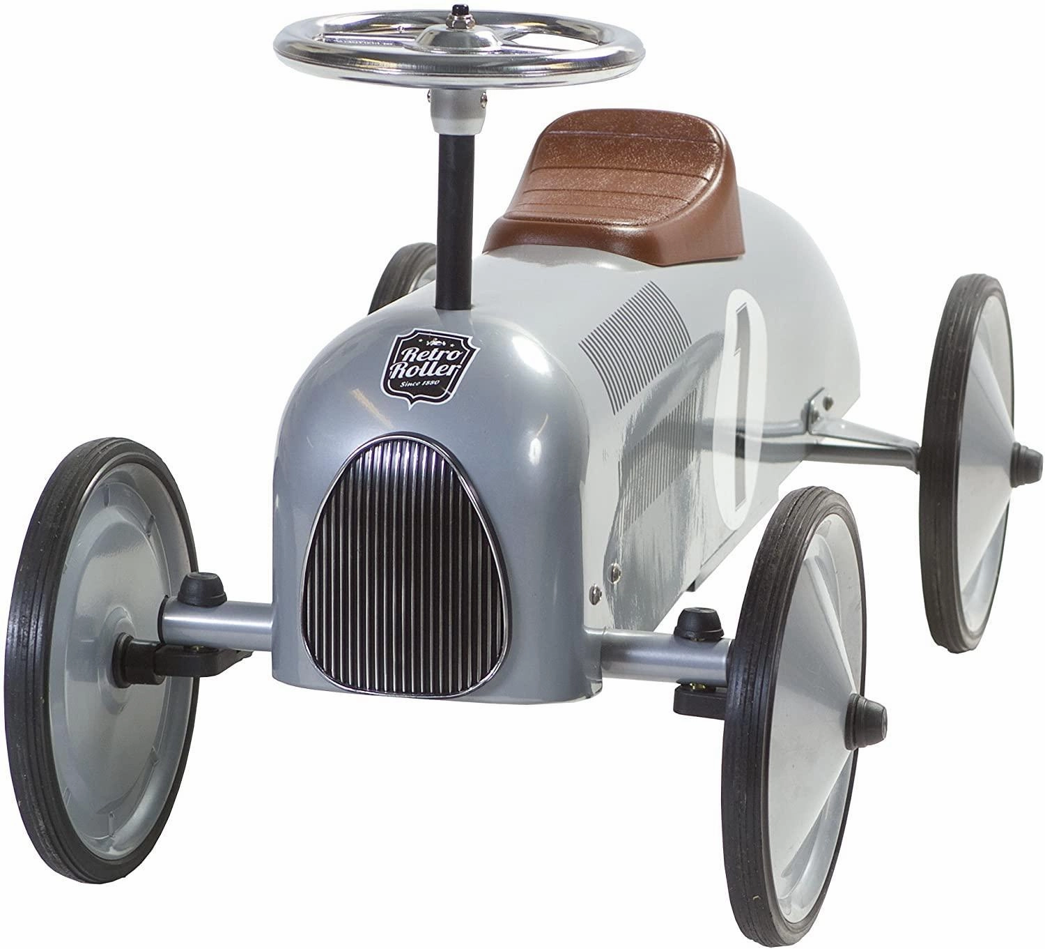 Retro Roller Jean Push Car - Silver Exploration gear