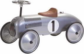 Retro Roller Jean Push Car - Silver Curious minds