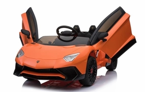 Playroom learning Ricco 12V 7A Lamborghini Aventador Sv Licensed Battery Powered Kids Electric Ride On Toy Car Bdm0913 Orange