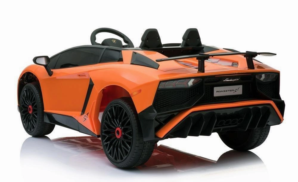 Creative minds Ricco 12V 7A Lamborghini Aventador Sv Licensed Battery Powered Kids Electric Ride On Toy Car Bdm0913 Orange