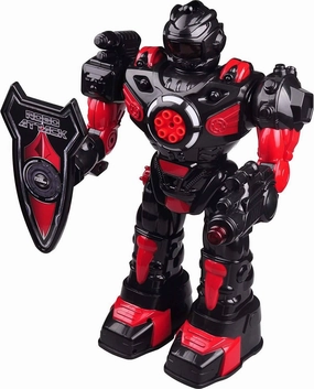 Roboattack Large Remote Control Interactive Robot - Black/Red Kids discovery tools