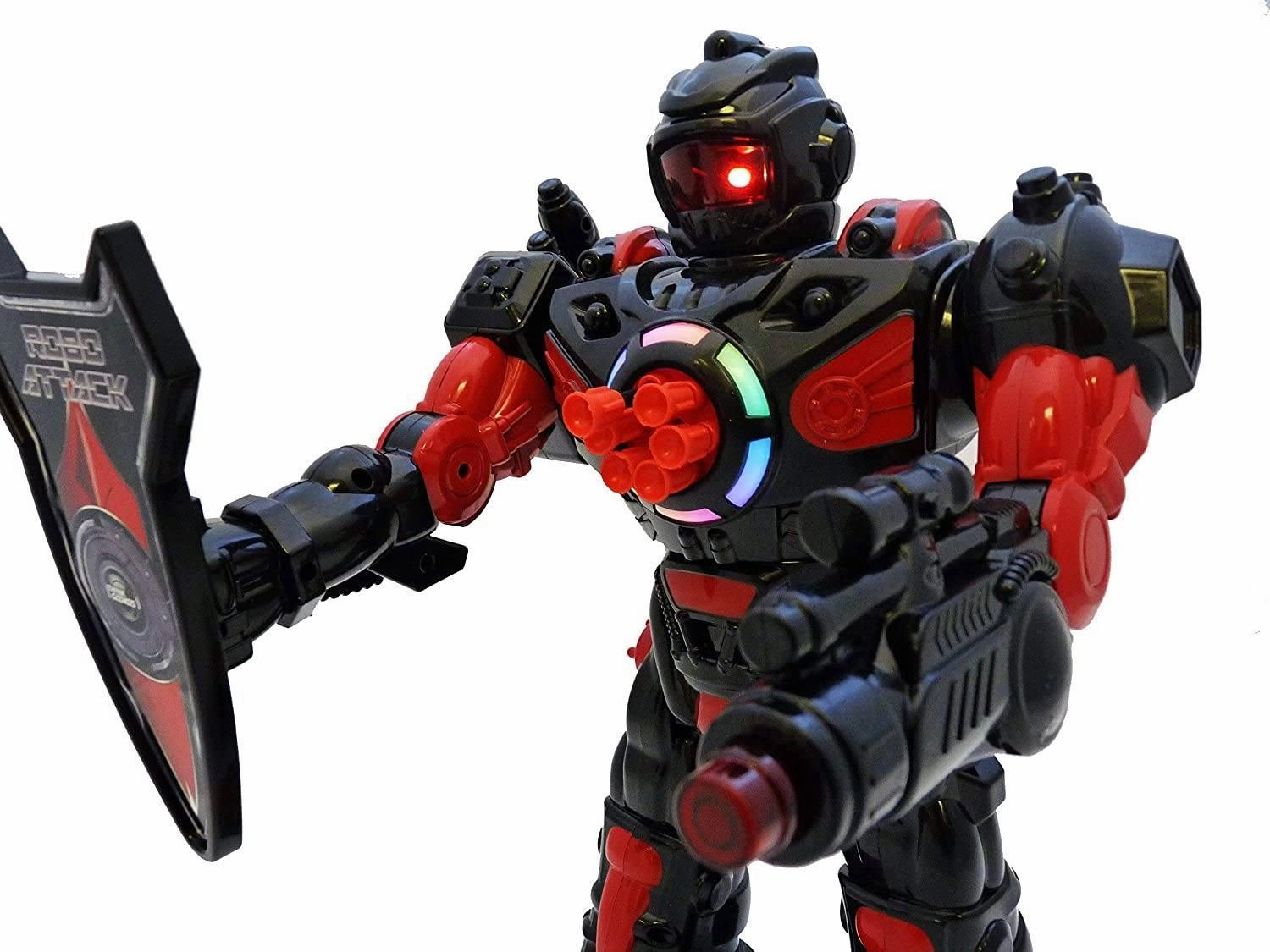 Roboattack Large Remote Control Interactive Robot - Black/Red Thoughtful learning