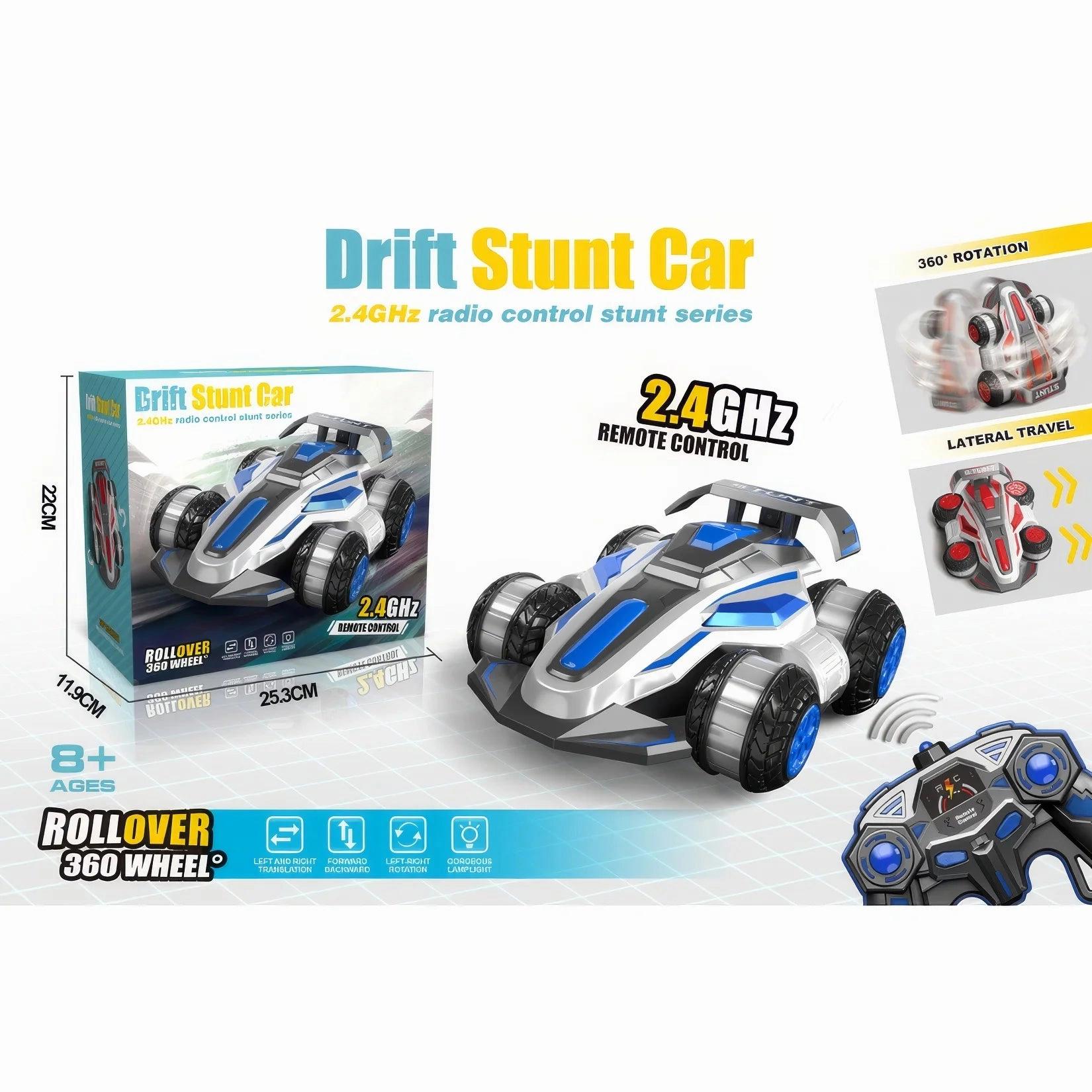 Rolling Rc Drifting Stunt Car With Lights Busy kids