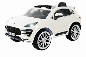 Preschool minds Mindful play Rollplay Germany Premium Porsche Macan Turbo 6V Battery Premium Ride-On Car, White