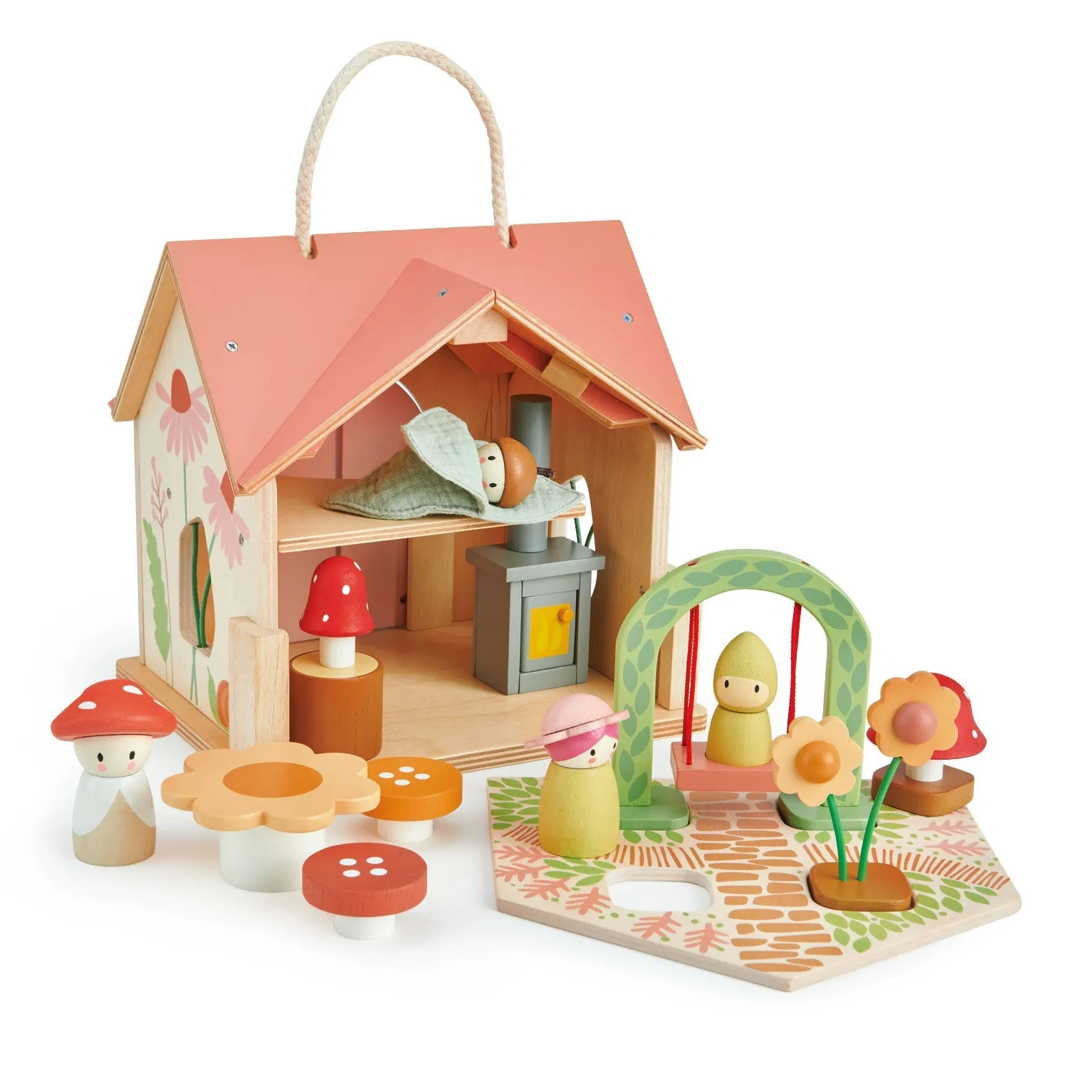 Rosewood Cottage Mini Wooden Dollhouse Creative minds