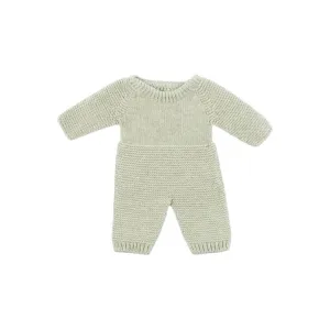 Curious minds Sage Green Knit Doll Pajamas - 12''
