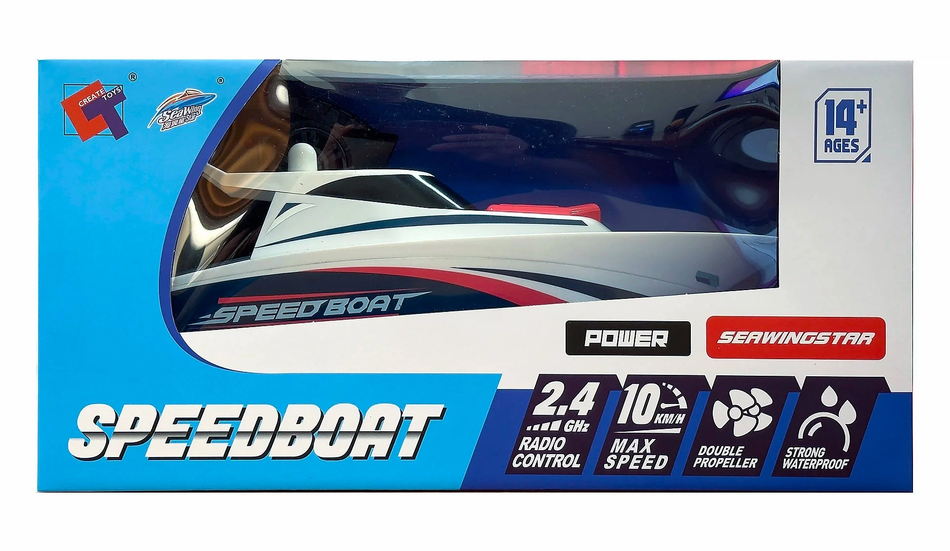 Seawingstar 2.4Ghz Radio Controlled Double Propeller Speedboat - Assorted Inspiring creativity Educational fun