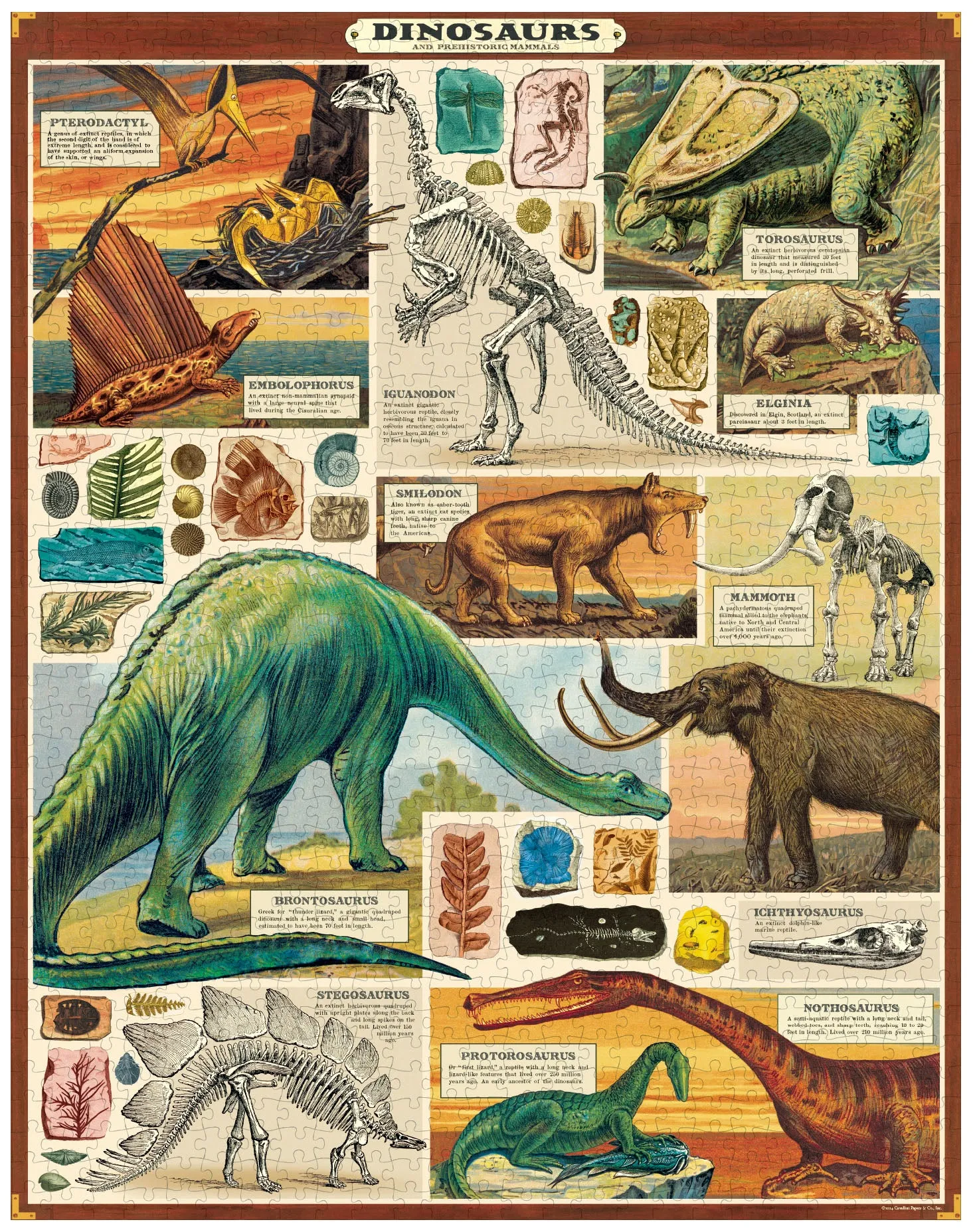 Cavallini & Co. Dinosaurs 1000 Piece Puzzle Hands-on discovery