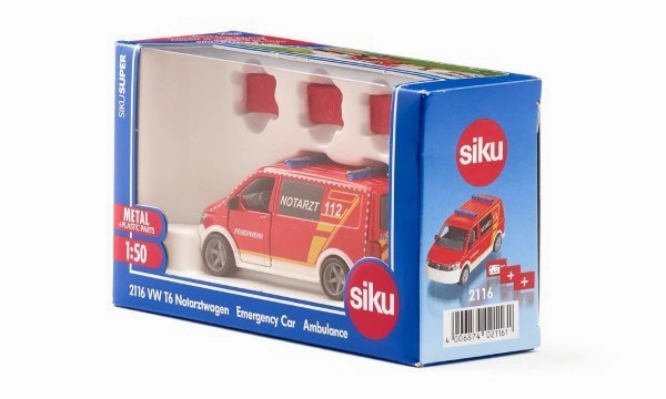 Imaginative play Siku 2116 1:50 Vw T6 Fire Service Van Feuerwehr