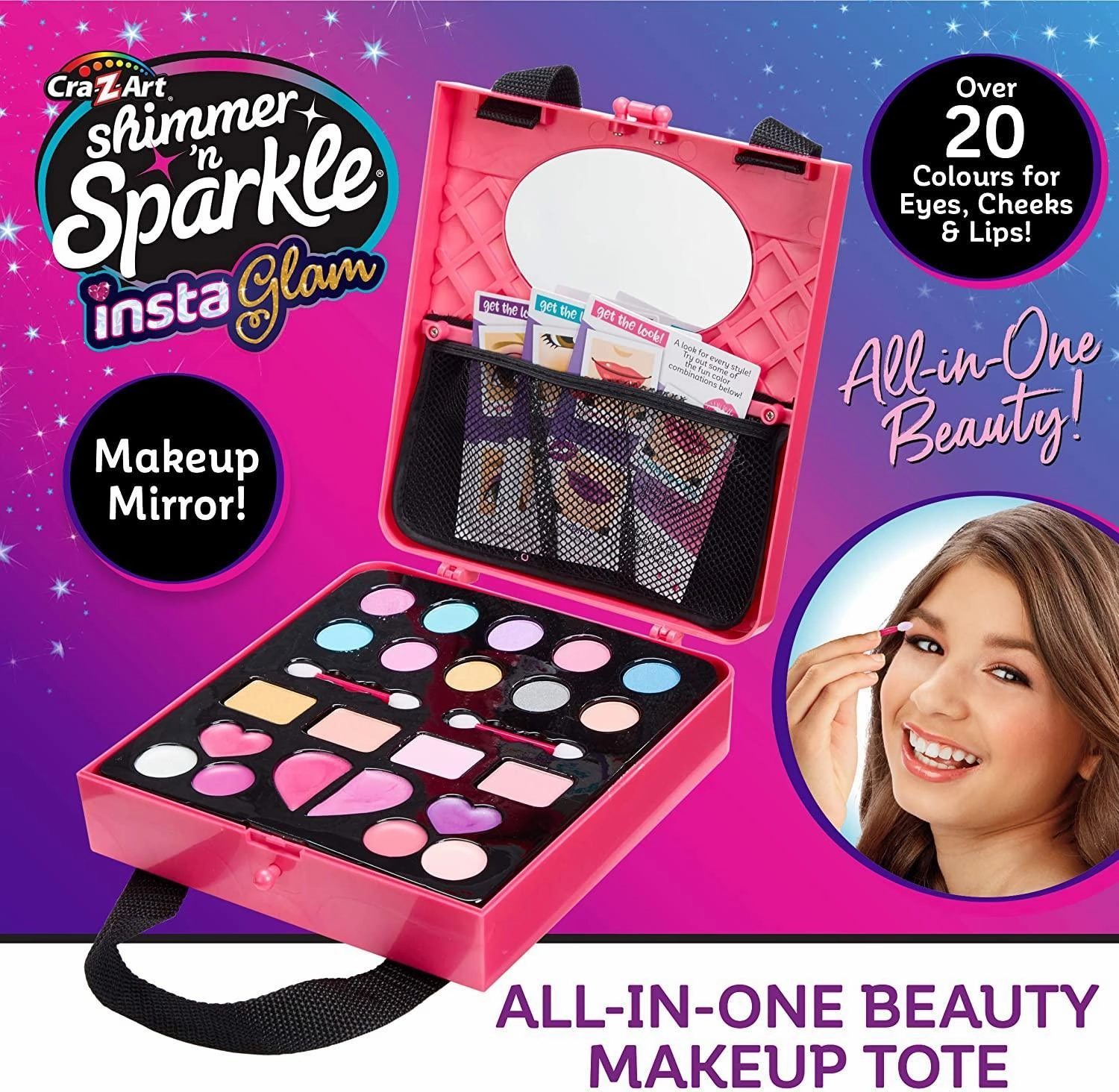 Joyful learning Creative kids Shimmer N Sparkle Insta Glam All-In-One Beauty Make-Up Tote