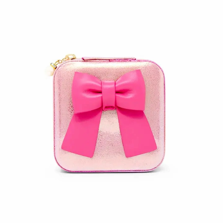 Shiny Jumbo Bow Jewelry Box Hot Pink Play-based education