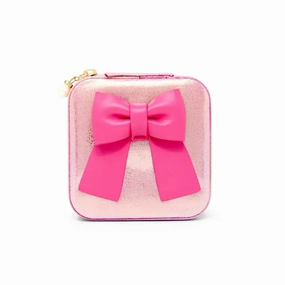 Shiny Jumbo Bow Jewelry Box Hot Pink Play-based education