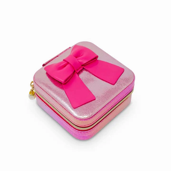 Shiny Jumbo Bow Jewelry Box Hot Pink Learn at home