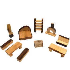 Playroom learning Skill-building tools Shire Dollhouse Branch Furniture Set