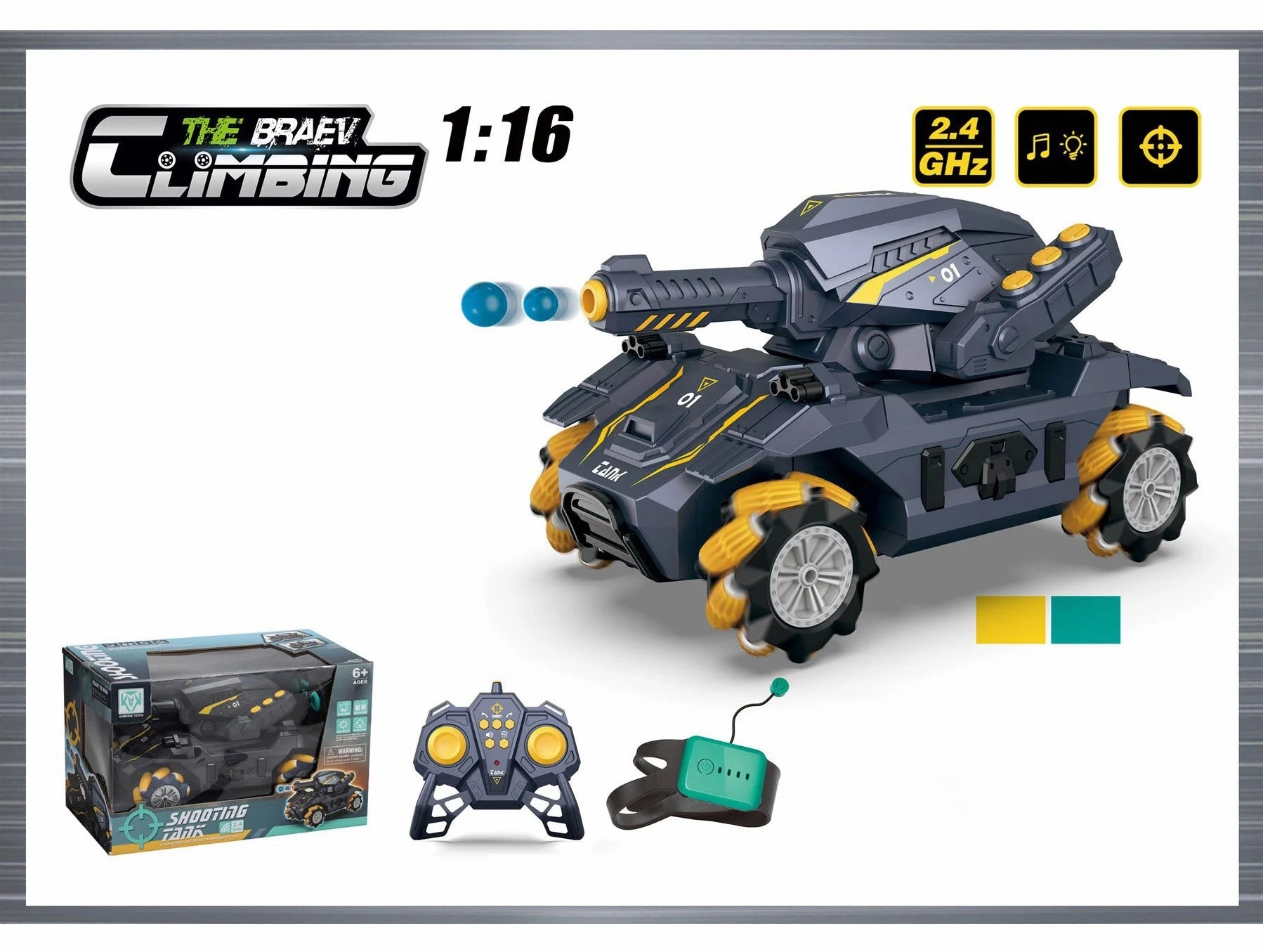 Shooting And Climbing Rc Tank - Assorted Play-based education Busy kids