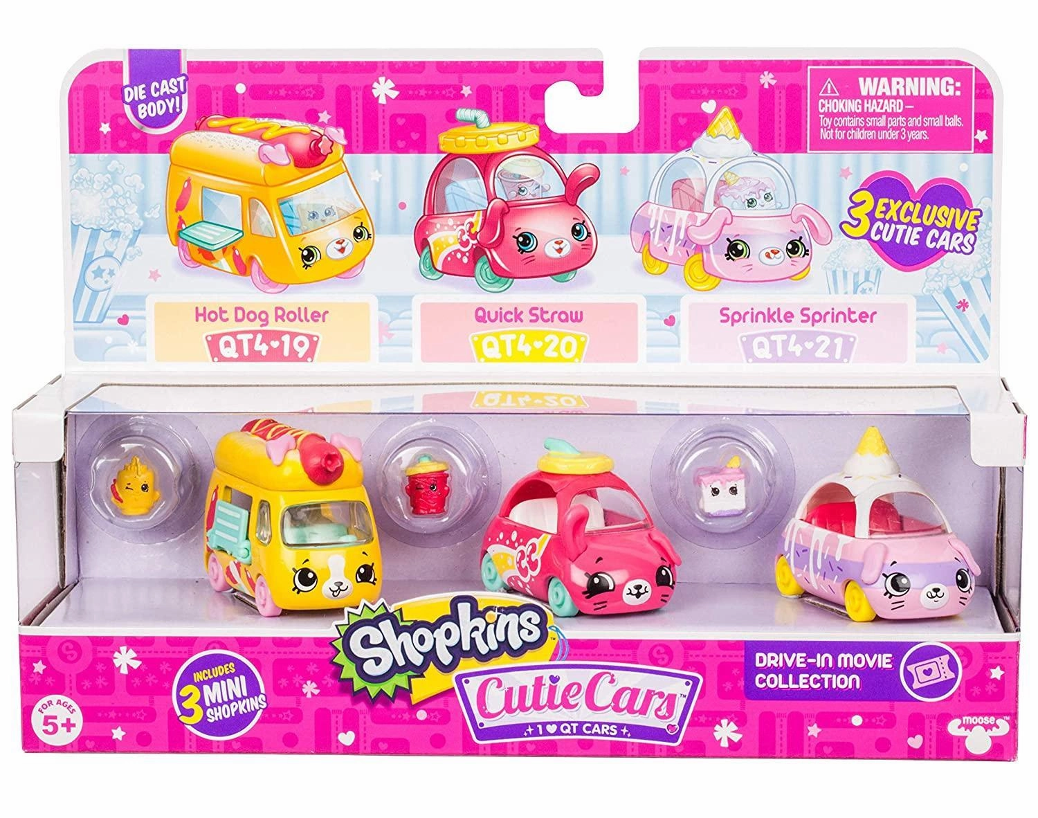 Shopkins Cutie Cars Drive-In Movie 3-Cars Pack - Assorted Curious minds