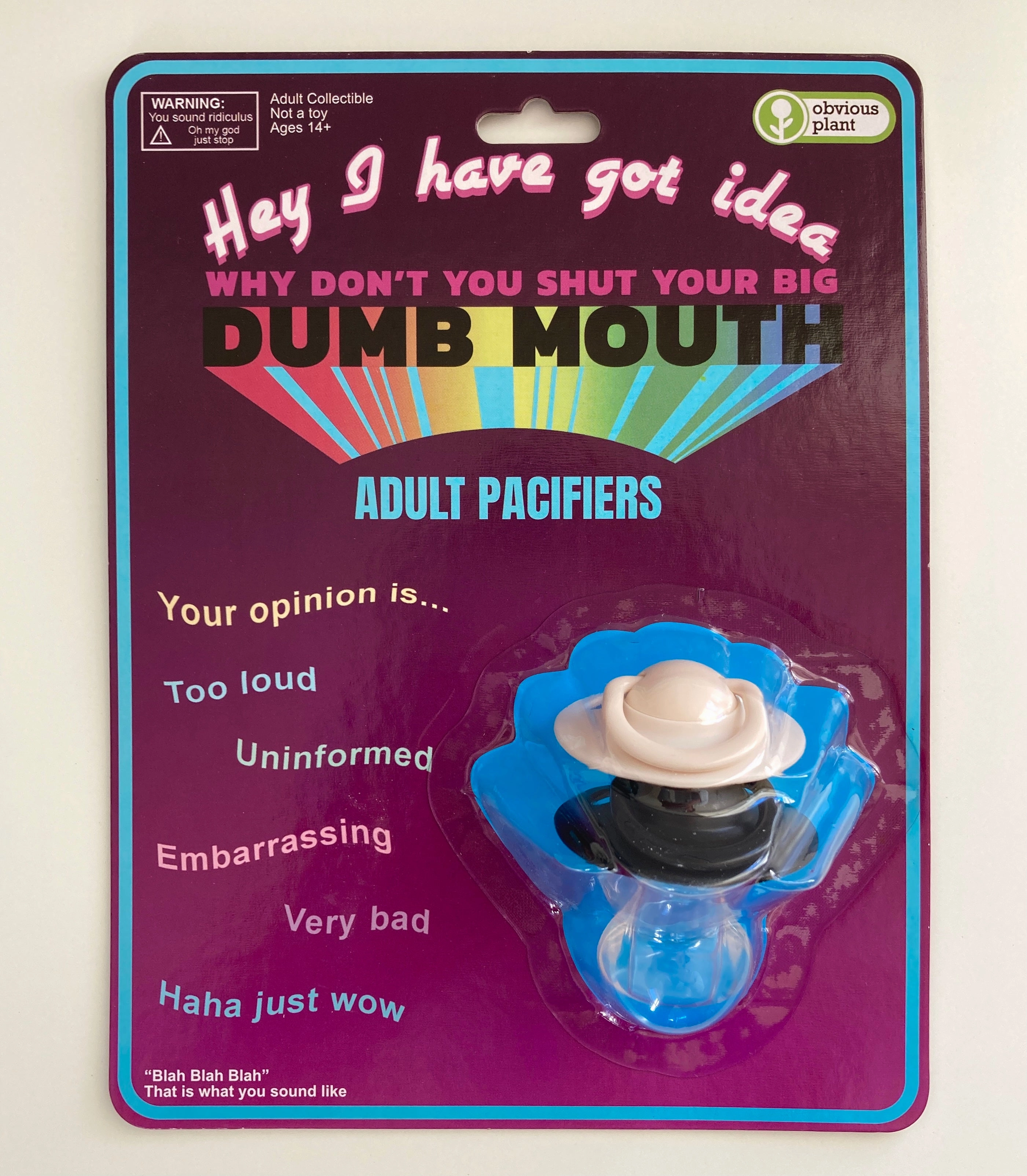 Little learners Shut Your Big, Dumb Mouth - Adult Pacifiers