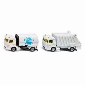 Exploration made fun Smart kids gear Siku 1687 Street Sweeper And Rubbish Truck - Municipal Vehicle Set