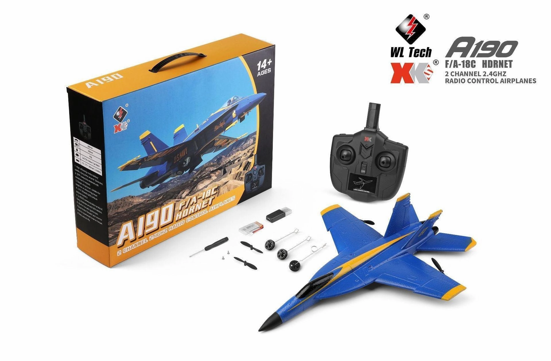Simulation A190 F-18 Hornet Two-Channel Rc Aeroplane Busy kids