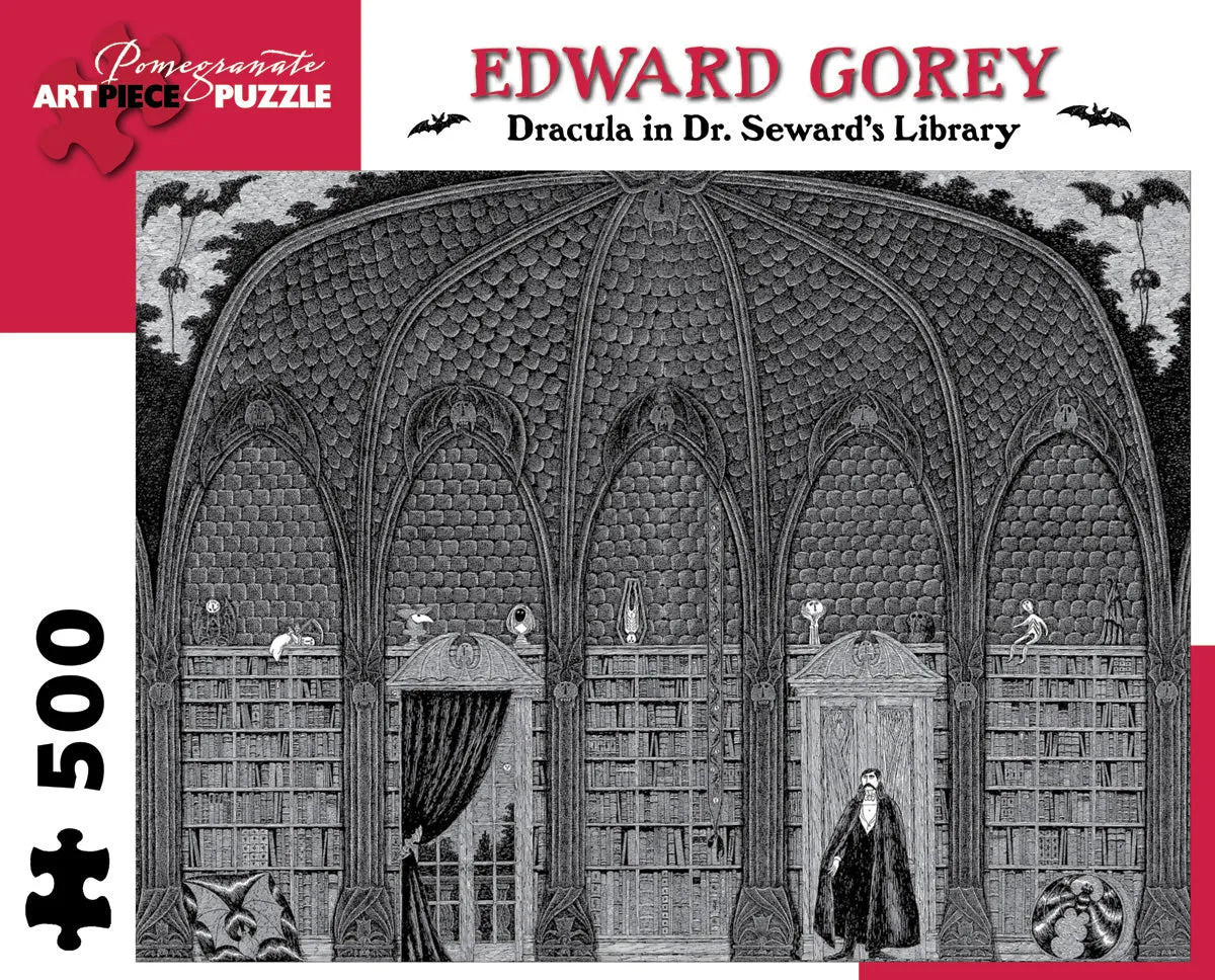 Creative time for curious minds Child development Pomegranate "Dracula In Dr. Seward'S Library" 500 Piece Puzzle By Edward Gorey