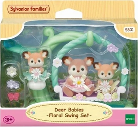 Deer Babies Floral Swing Set Early discovery Creative minds