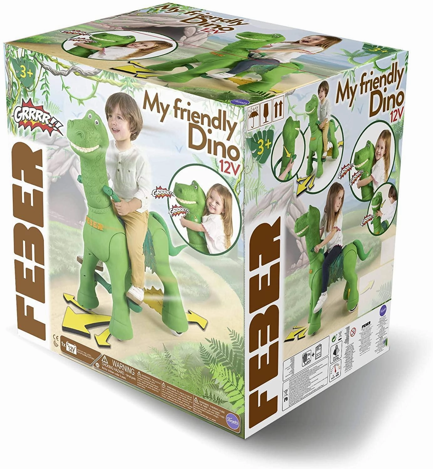 Feber My Friendly Dino Dinosaur 12V Battery Rideon With Sounds Learn at home