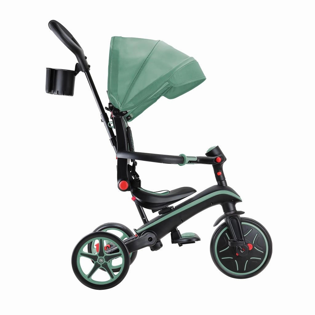 Globber Explorer Trike Foldable 4-In-1 - Olive (10M - 5Y) Little hands