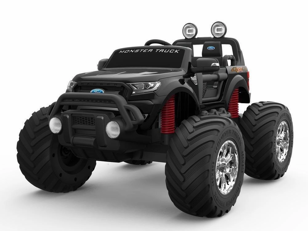 Smart & fun Little creators Ricco Black 12V Battery Ford Ranger Licenced Monster Truck 4 Motors Kids Electric Ride-On Car