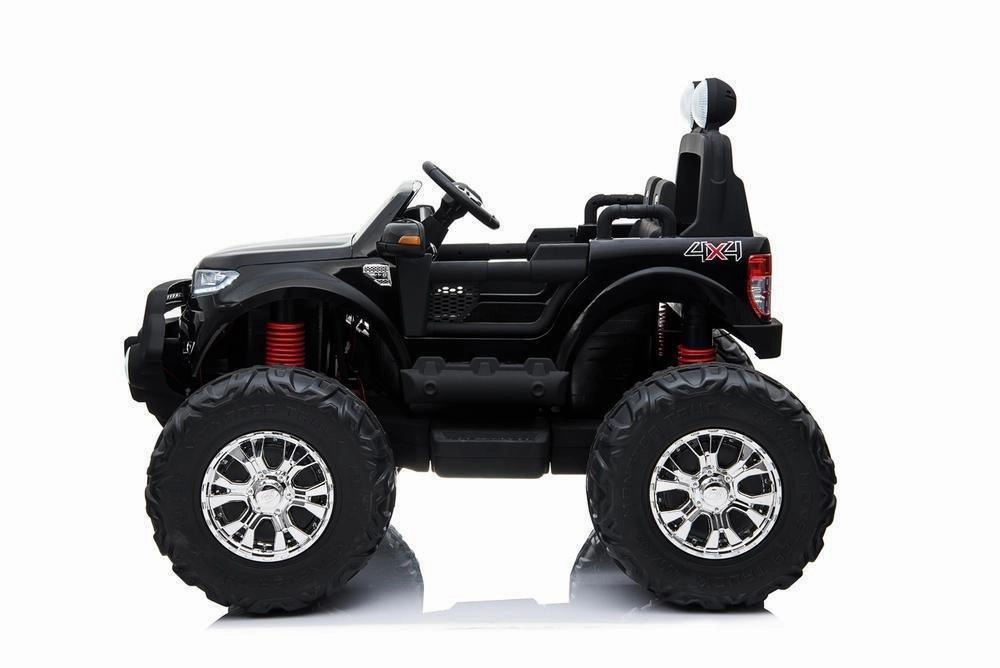 Curious minds Ricco Black 12V Battery Ford Ranger Licenced Monster Truck 4 Motors Kids Electric Ride-On Car