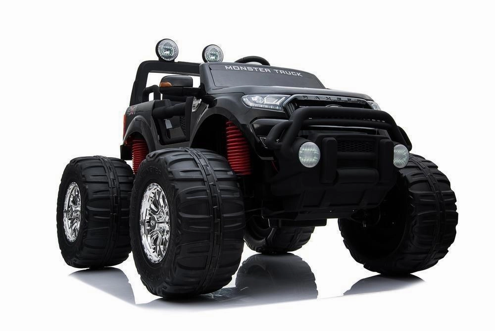 Ricco Black 12V Battery Ford Ranger Licenced Monster Truck 4 Motors Kids Electric Ride-On Car Child development Hands-on discovery