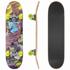Holistic Xootz 31-Inch Complete Double Kick Skateboard - Rat Ramp