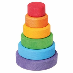 Small Wood Rainbow Stacking Tower Nurturing minds Little hands