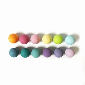 Small Wooden Pastel Balls, Set Of 12 Smart little ones Little learners