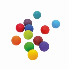 Small Wooden Rainbow Balls, Set Of 12 Little creators Home learning tools